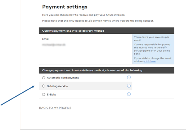 Payment settings