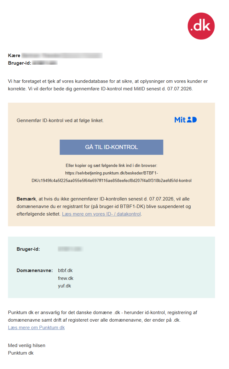 data og id kontrol
